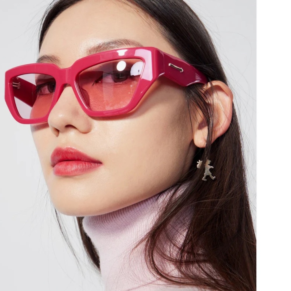 Karen Walker Wrap God Fuschia Sunglasses New